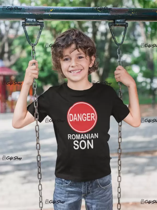 Danger romanian son, tricou cu mesaj