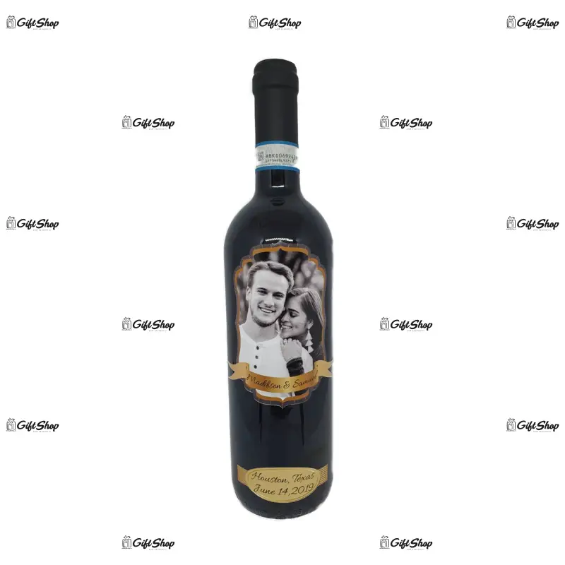 Eticheta autocolant model 6, vin rosu cabernet sauvignon, demisec, 750ml, 13.5% alcool