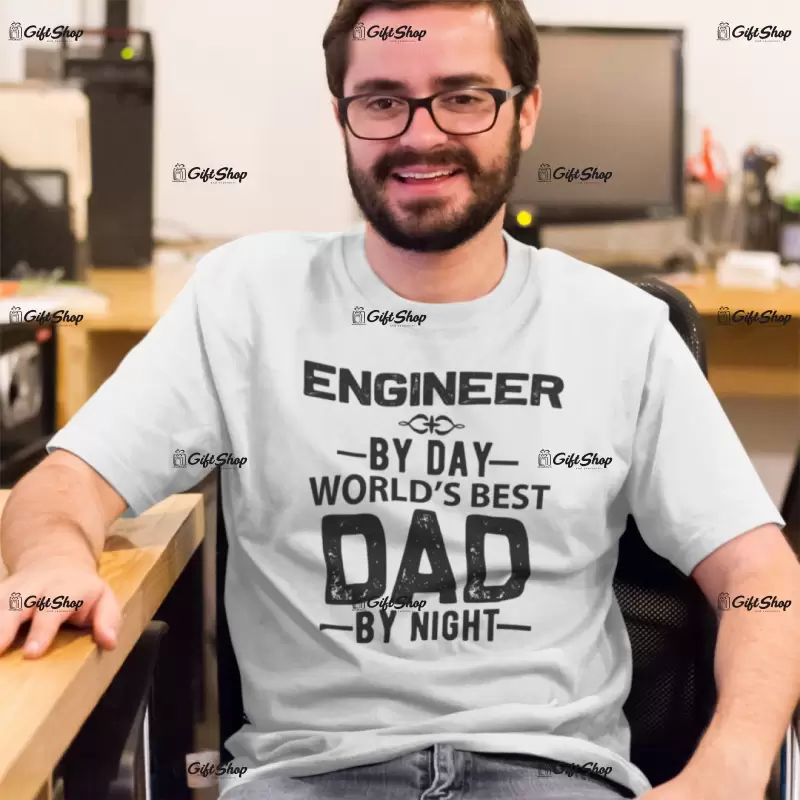 Engineer by day..., tricou cu mesaj