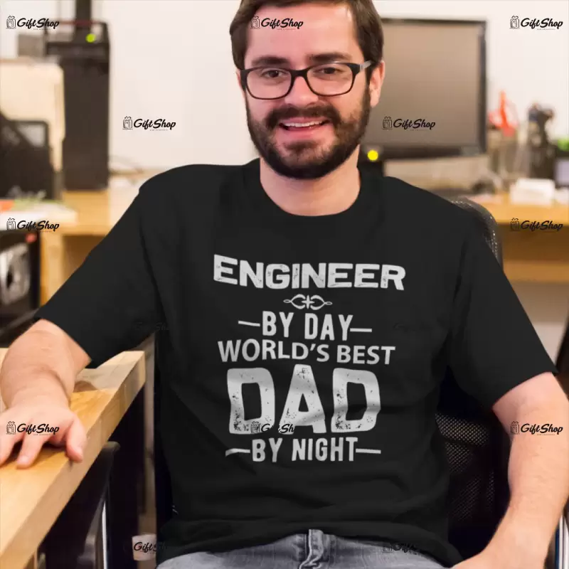 Engineer by day..., tricou cu mesaj