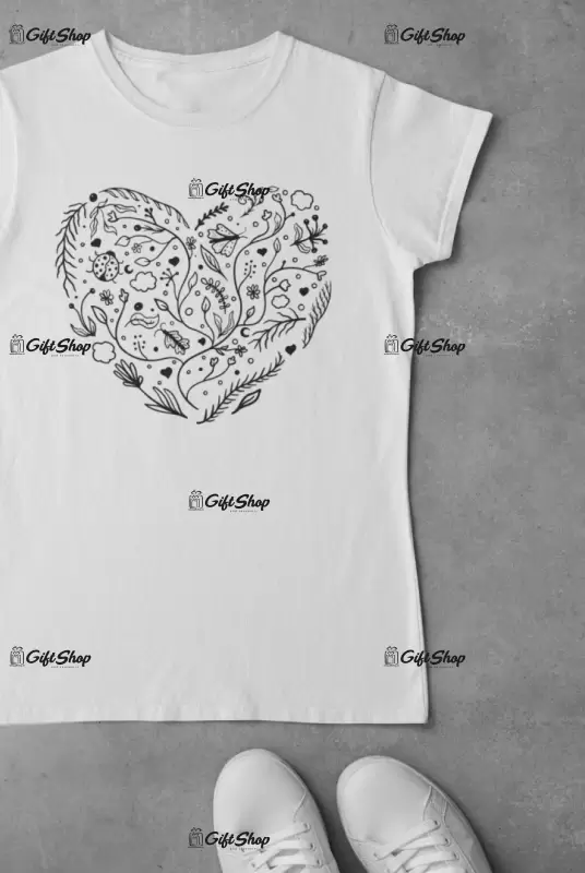 Heart inima- , tricou cu mesaj