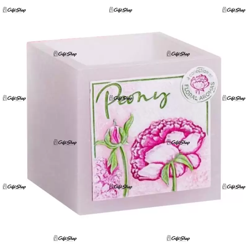 Lumanare lampion, bartek candles, bujor peony