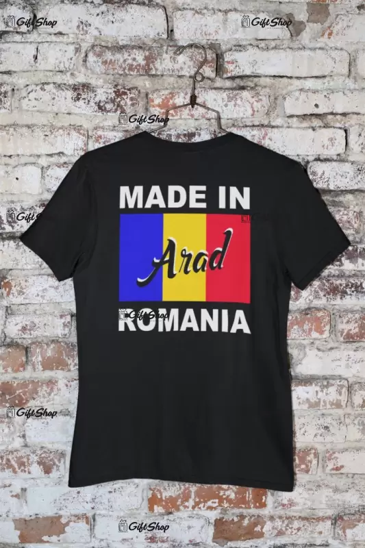 Made in ( se adauga orasul  pentru grafica ), tricou cu mesaj