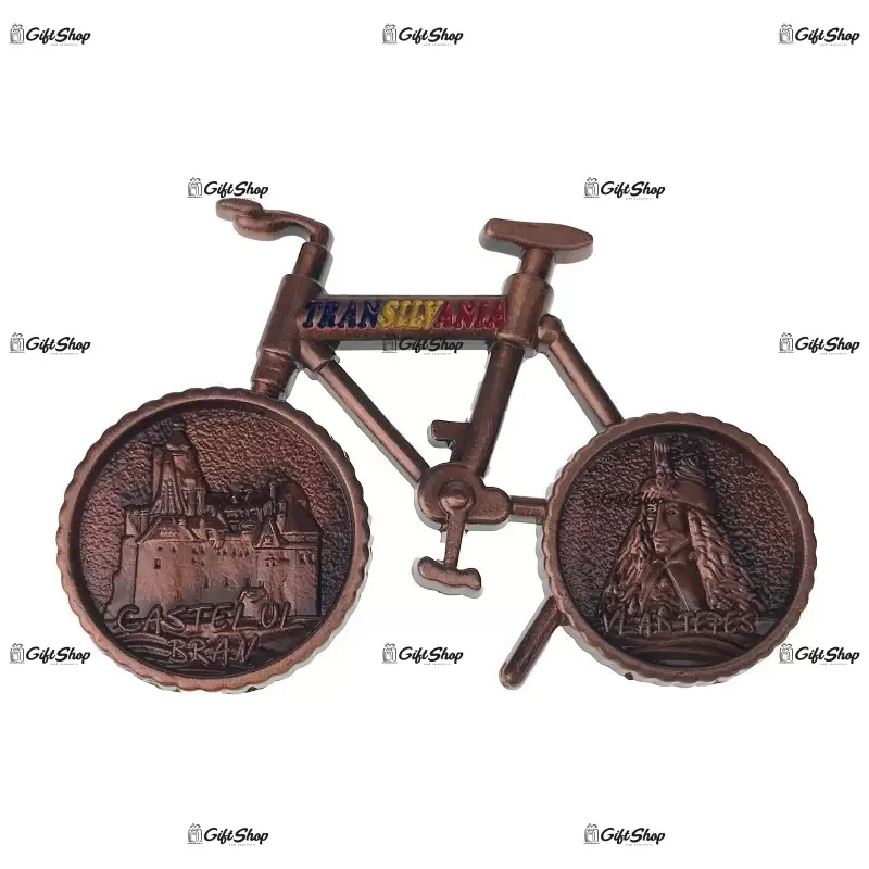 Magnet forma bicicleta din metal castelul bran