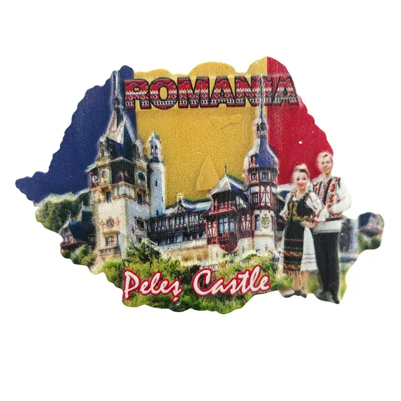 Castelul peles, romania, magnet din ceramica, model 1563d