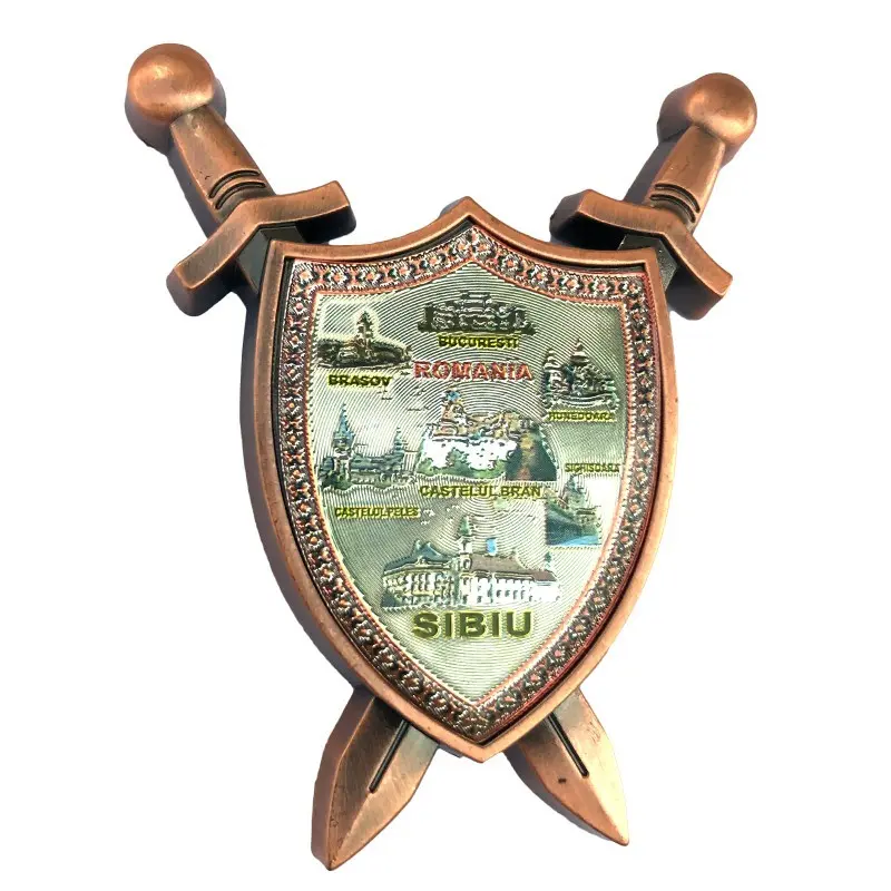 Romania, magnet model platosa, din metal