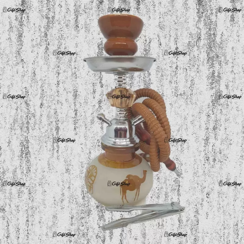 Narghilea 1 furtun, model egipt, culoare maro