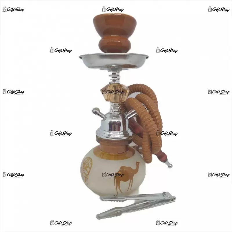 Narghilea 1 furtun, model egipt, culoare maro