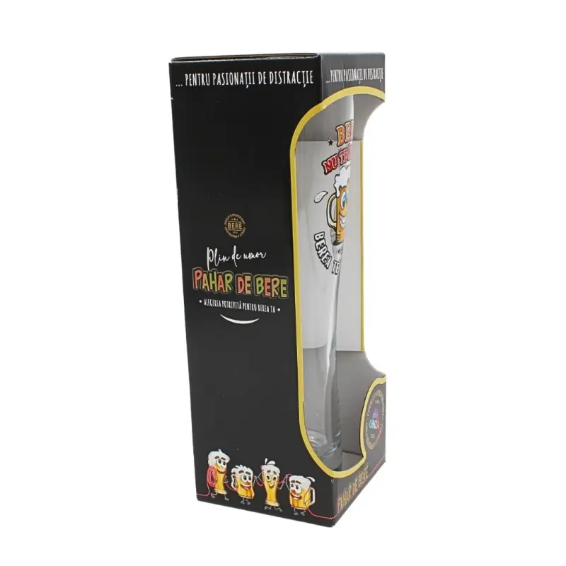 Berea nu te intreaba te intelege, pahar bere cu mesaj