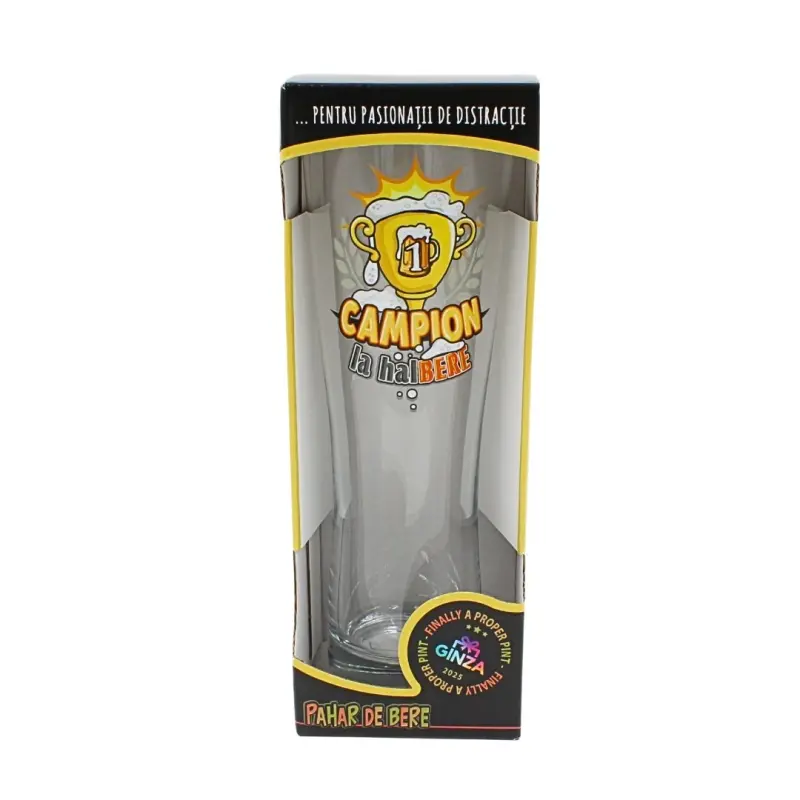 Campion, pahar bere cu mesaj