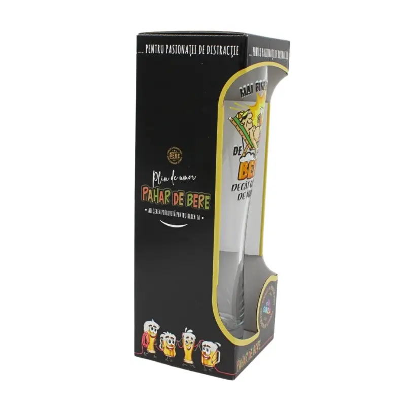 Mai bine burtos de bere decat cocosat de munca, pahar bere cu mesaj