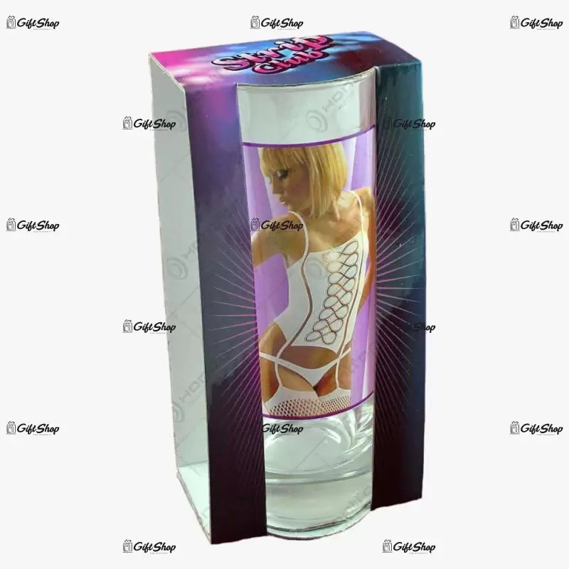 Pahar cu imagine de femeie termica in cutie decorativa d