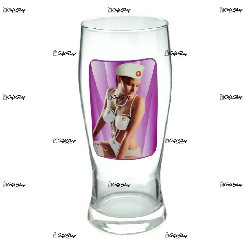Pahar de bere cu imagine de femeie termica in cutie decorativa b