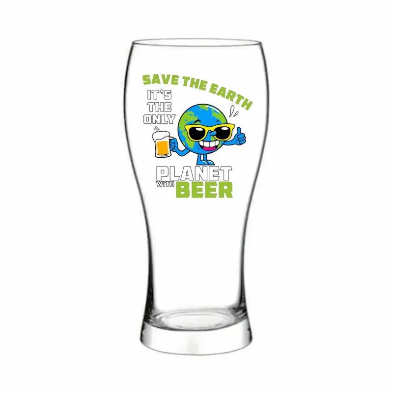 Save the earth, pahar bere cu mesaj, 400 ml