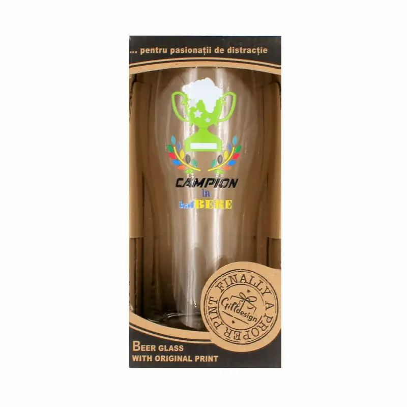 Campion la bere, pahar bere cu mesaj, 400 ml