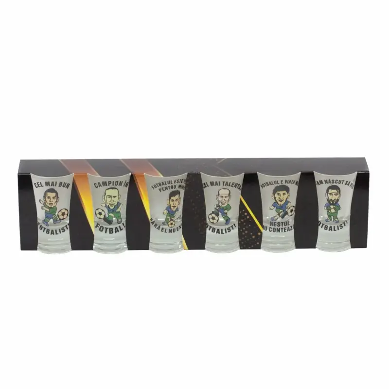 Fotbalist, set 6 pahare pentru tarie, model 2