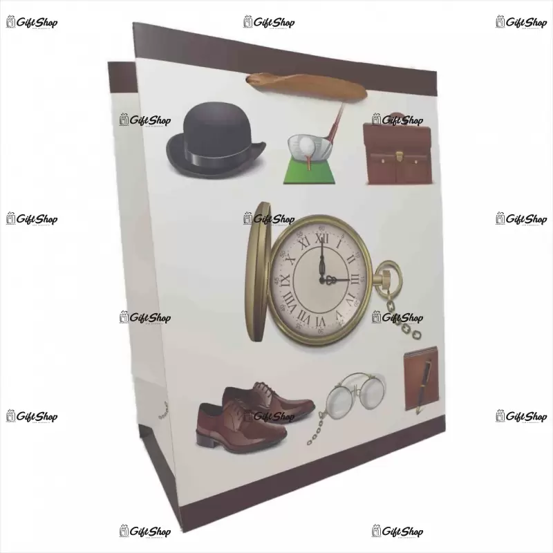 Plasa cadou, model costume maro bx