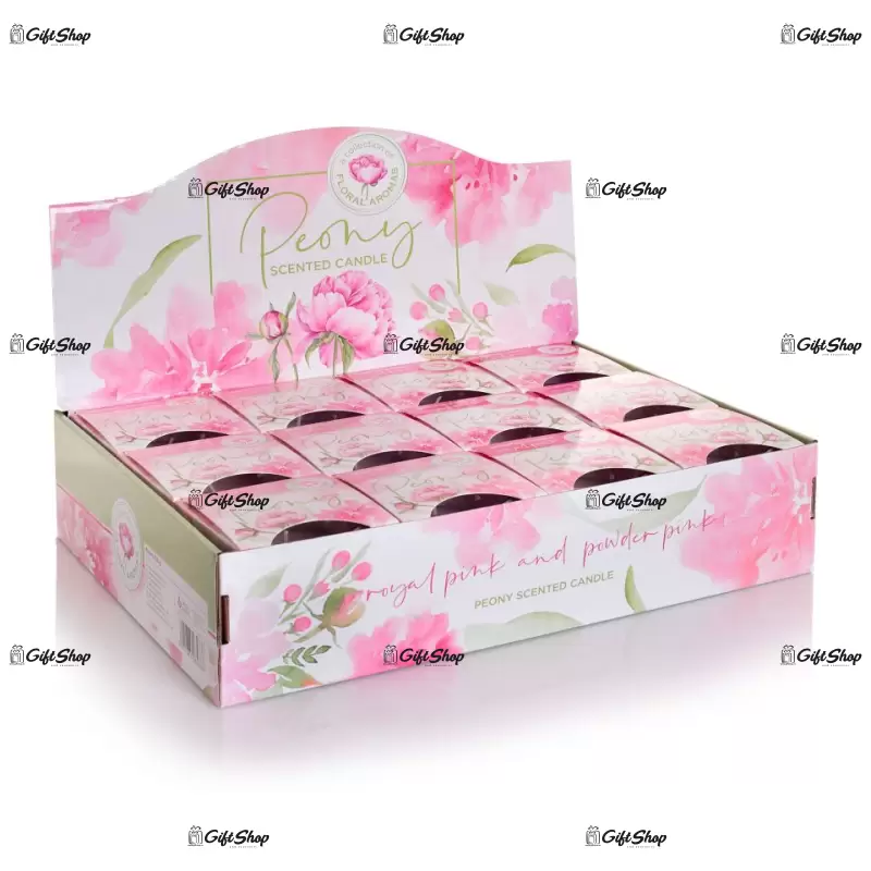 Lumanare parfumata in pahar de sticla, bartek candles, peony