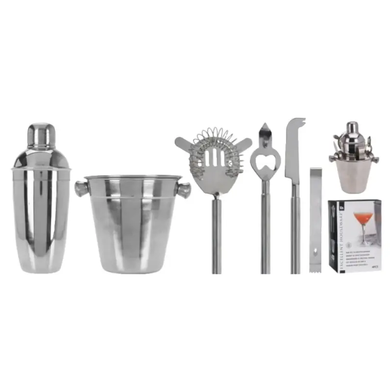 Set cocktail, 6 piese din metal, model 264203