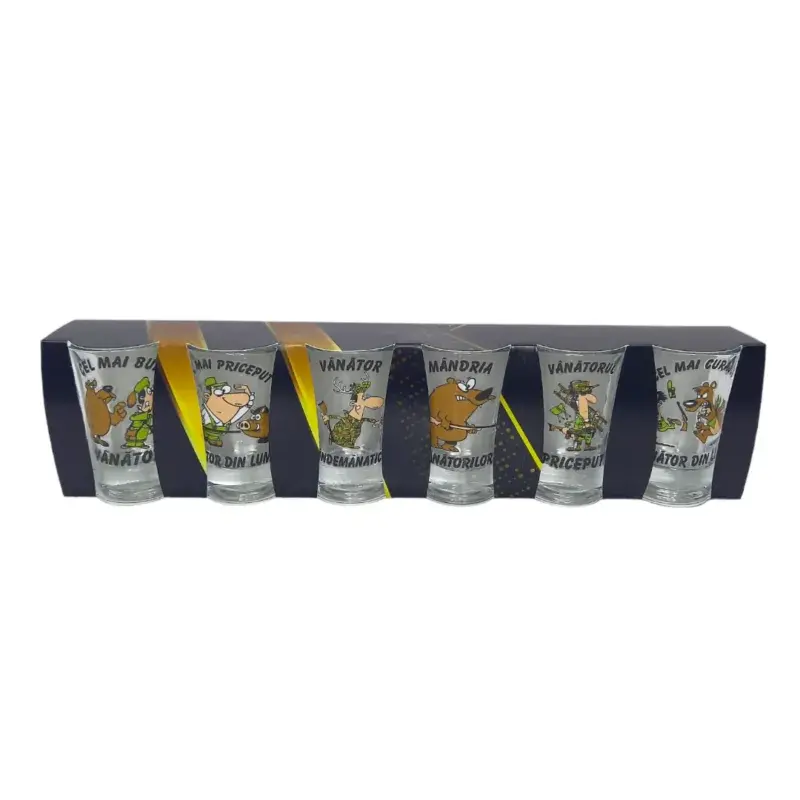 Vanator, set 6 pahare pentru tarie
