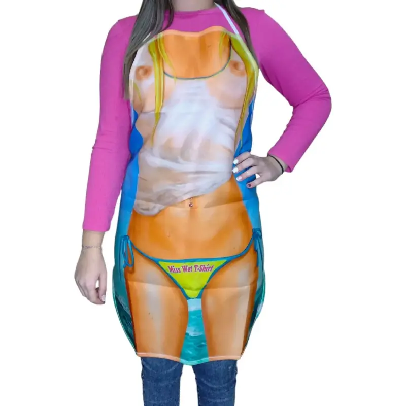 Miss wet t-shirt, sort cu mesaj