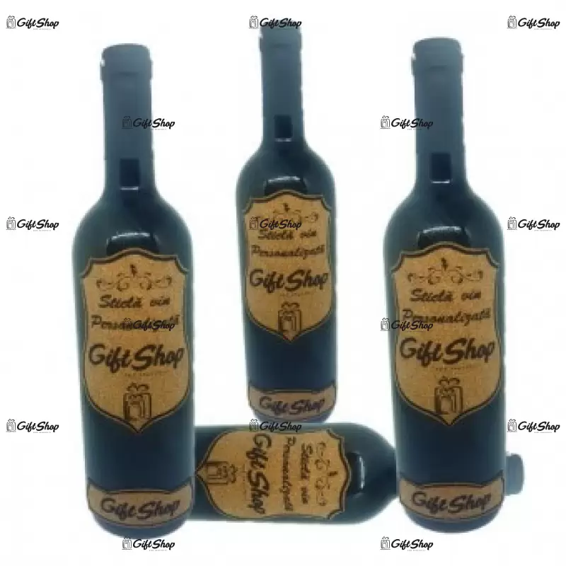 .eticheta din pluta model palos personalizata cu mesaj, vin rosu cabernet sauvignon, demisec, 750ml, 13.5% alcool