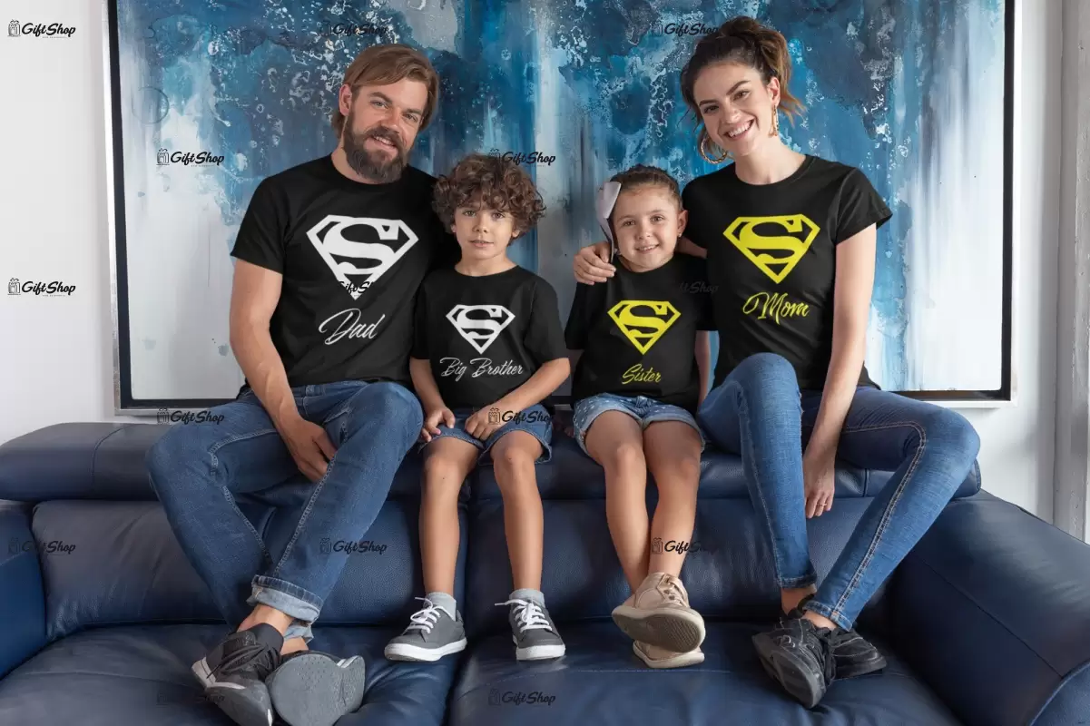 Superman Family - Set 4 Tricouri Personalizate