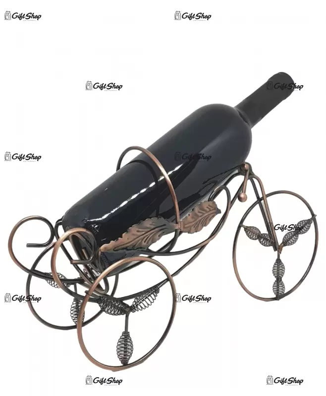 Tricicleta, uport din metal pentru sticla vin ab