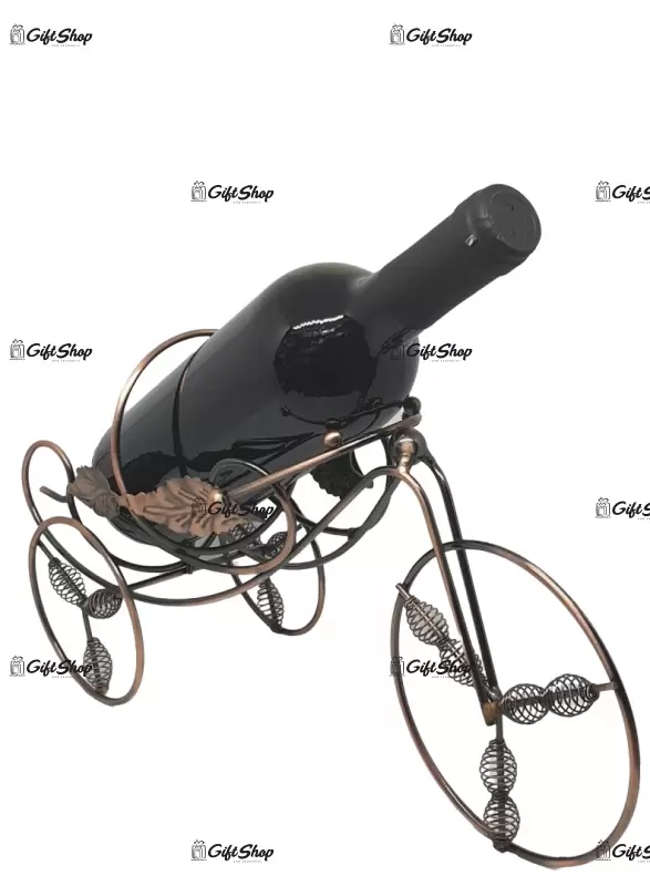 Tricicleta, uport din metal pentru sticla vin ab