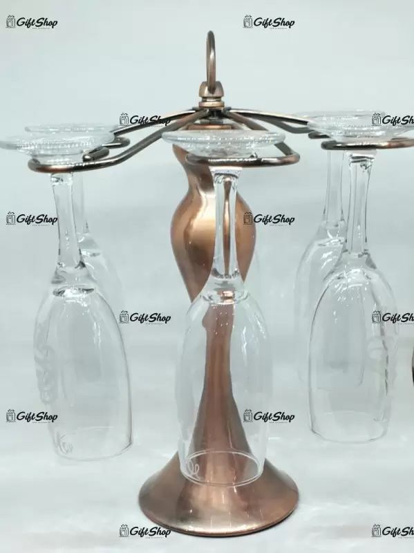 Suport din metal pentru 6 pahare