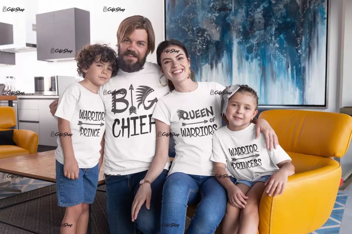 Tribe family, set 4 tricouri cu mesaje