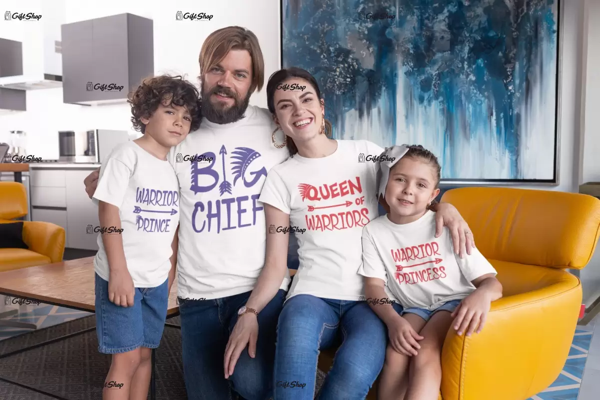 Tribe family, set 4 tricouri cu mesaje