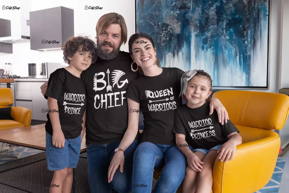 Tribe family, set 4 tricouri cu mesaje