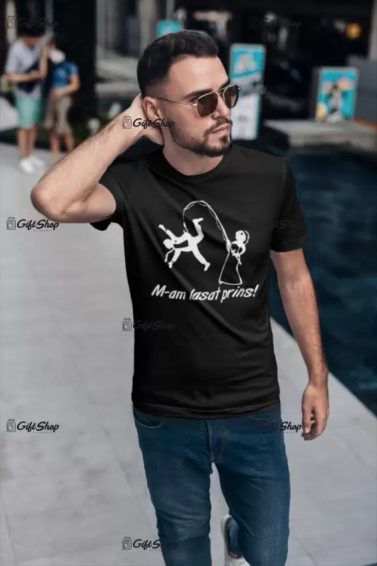 M-am lasat prins, tricou cu mesaj