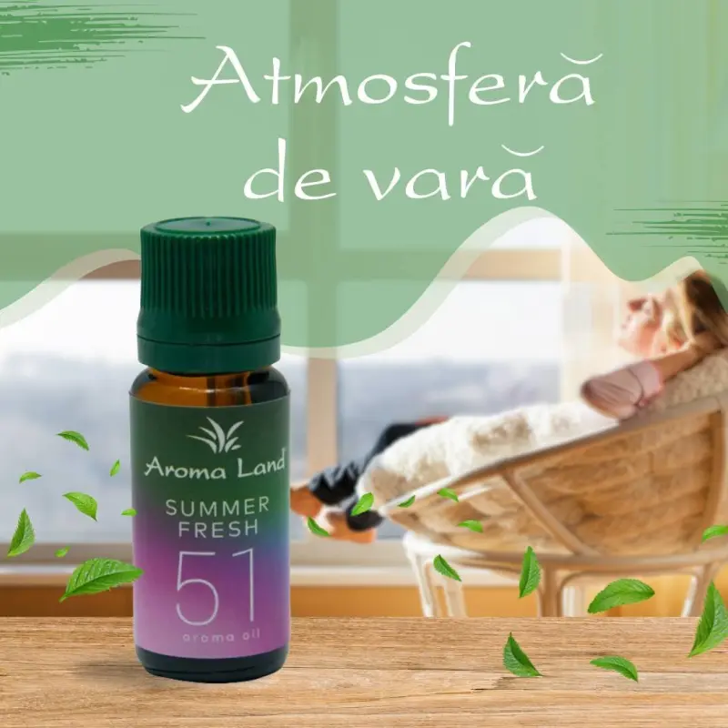Summer fresh, 10 ml, ulei parfumat, pentru aromaterapie si odorizare