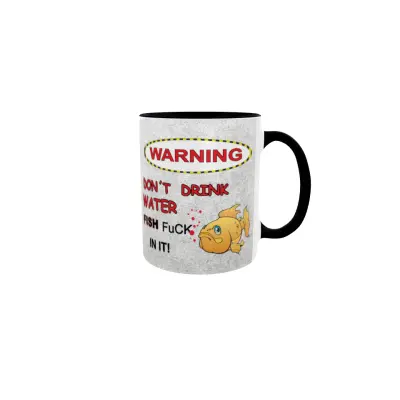 Warning... don t drink water, cana ceramica, 330ml, model 1