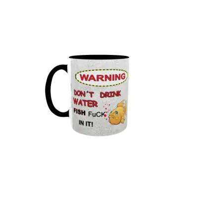 Warning... don t drink water, cana ceramica, 330ml, model 1