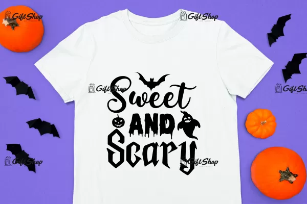 Sweet and scary, tricou cu mesaj