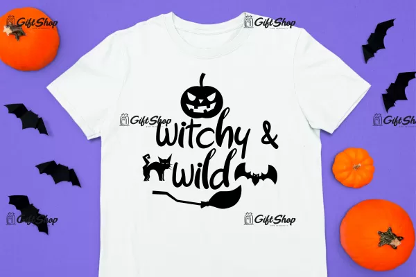 Witchy & wild, tricou cu mesaj