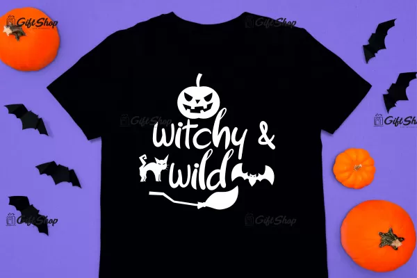 Witchy & wild, tricou cu mesaj