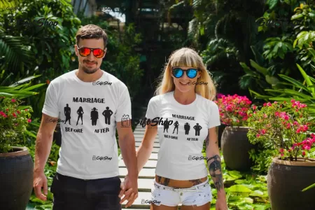 Marriage Before After - Tricou Personalizat F