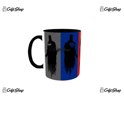 Cana neagra gift shop personalizata cu mesaj, logo avengers, model 4, din ceramica, 330ml