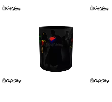 Cana neagra gift shop personalizata cu mesaj, logo avengers, model 6, din ceramica, 330ml
