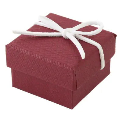 Cutie bijuterii cu fundita, dimensiune 5x5 cm din carton