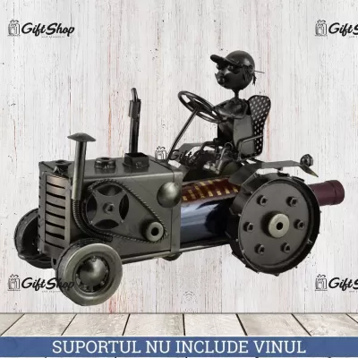 Suport pentru vin realizat din metal – Design Tractor