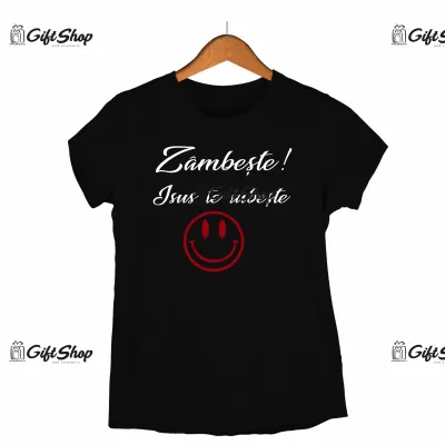 Zambeste! isus te iubeste , tricou cu mesaj.