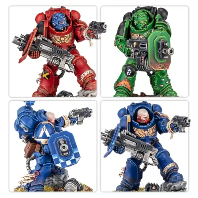 Eradicator squad with heavy bolters, space marines, warhammer 40k, games workshop, model 48-110