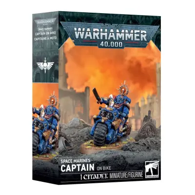 Captain on bike, space marines, warhammer 40k, games workshop, model 48-113