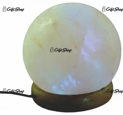 Lampa usb din cristale de sare in forma de glob