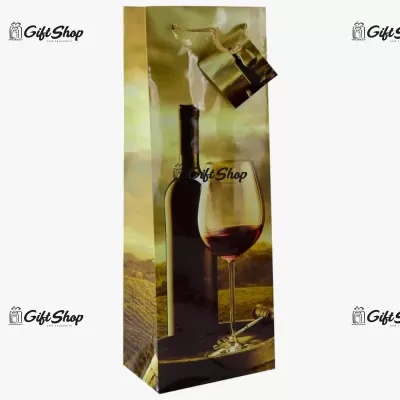 Punga cadou pentru bauturi – design cu vin